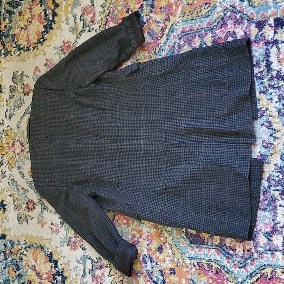Vintage Long Plaid Trench Coat Blazer - Picture 9 of 9